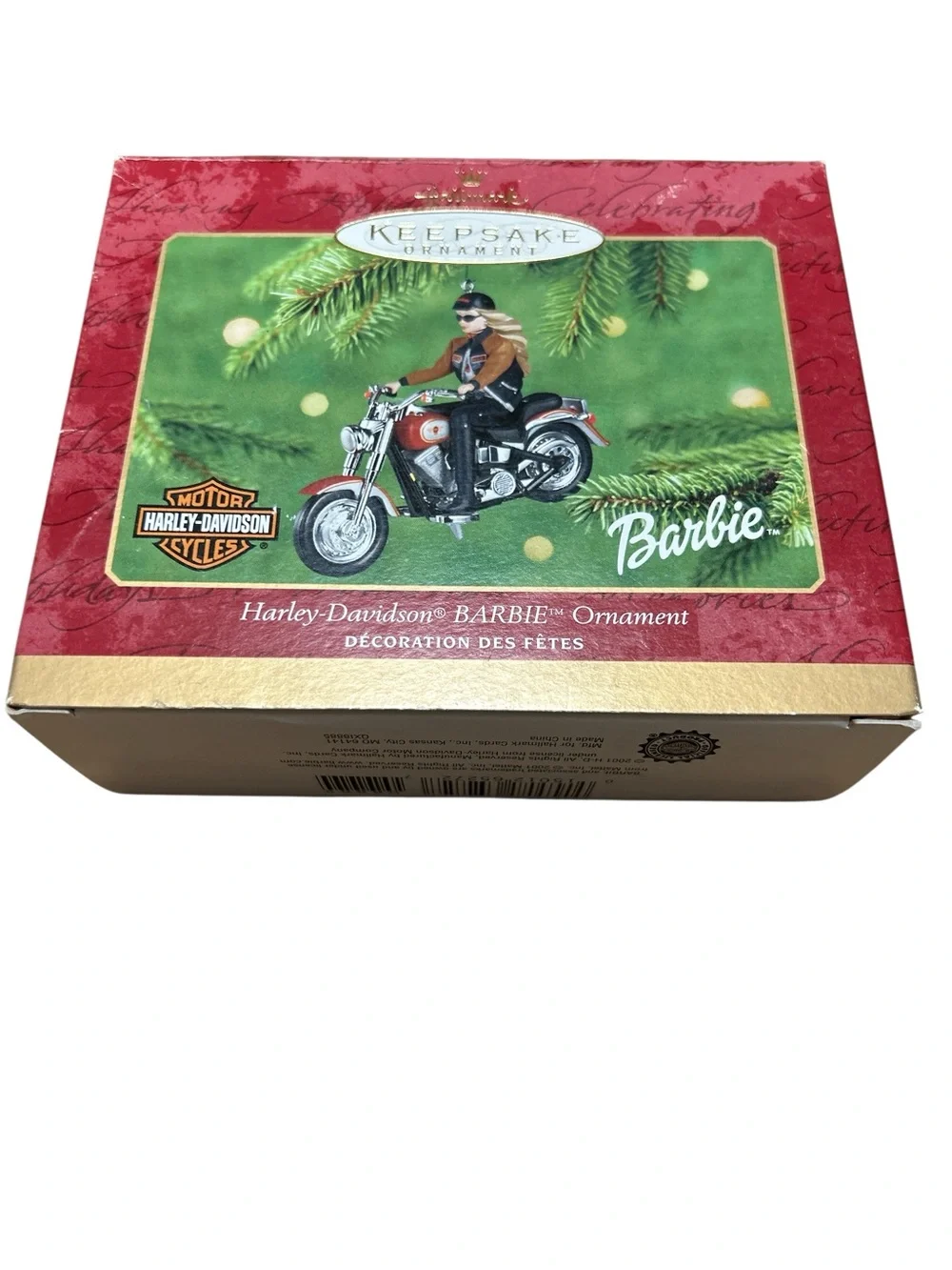 2001 NIB Hallmark Barbie Harley Davidson keepsake Christmas ornament